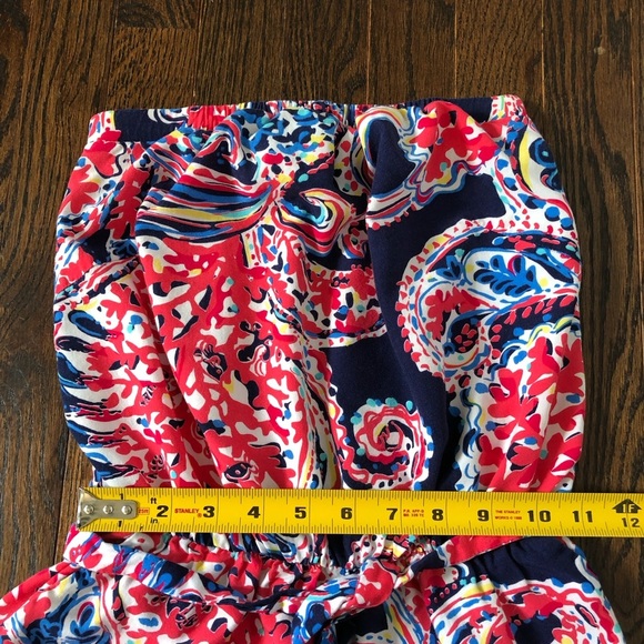 Lilly Pulitzer Women’s XXS Halibut Farrah Strapless Wide-Leg Jumpsuit w/Pockets - Picture 12 of 16